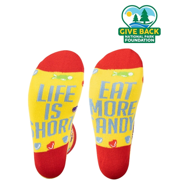 Assorted color option for Ace Life Is Short, Eat More Candy Dress Socks