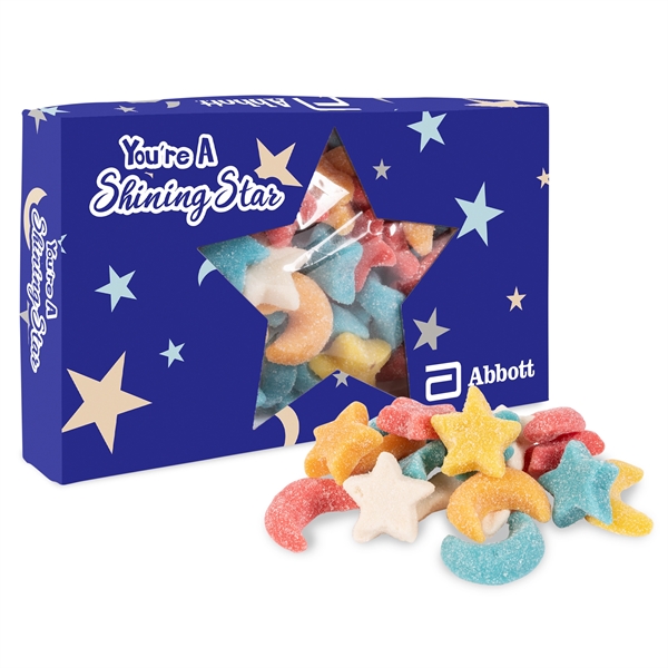 White color option for You're A Star Die Cut Box W/Gummy Glitter Sour Stars & Moons