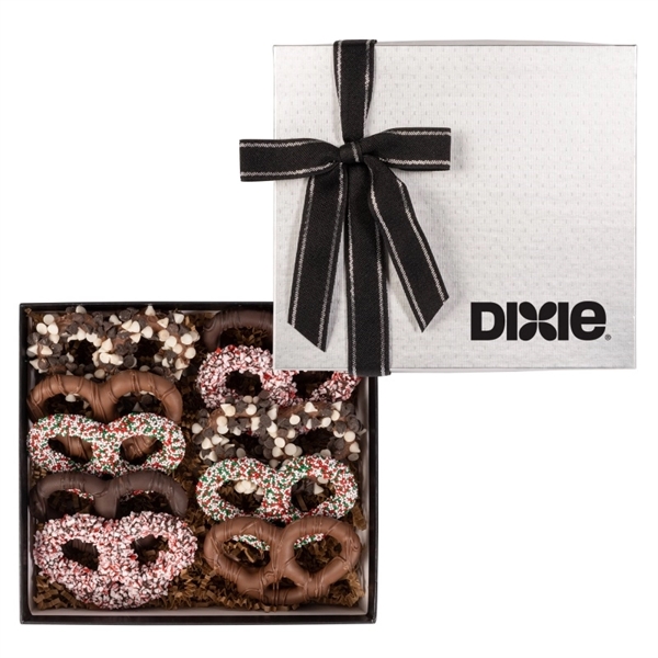 Silver color option for Holiday Premier Pretzel Gift Box
