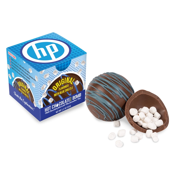 Blue color option for Blue Drizzle Hot Chocolate Bomb In Full Color Gift Box