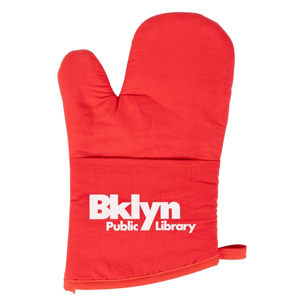 Red color option for Quilted Cotton Canvas Kitchen Oven Mitt