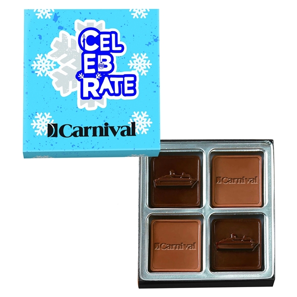 White color option for Custom Chocolate Squares Gift Box Full Color Lid (2 1/2oz.)