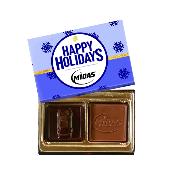 White color option for Custom Chocolate Squares Gift Box Full Color Lid (5 Oz.)