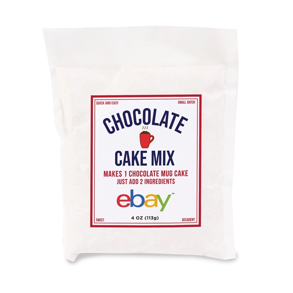 White color option for 10 Oz Ceramic Mug With Chocolate Mug Cake Packet
