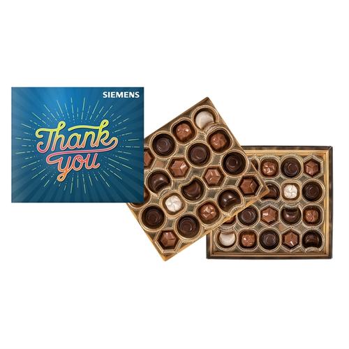 Photo of Gourmet Chocolate Truffles Gift Box W/Full Color Lid   40 Pc