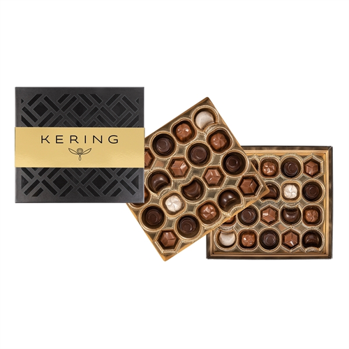 Main photo of Gourmet Chocolate Truffles Gift Box Gold Band   40 Pc