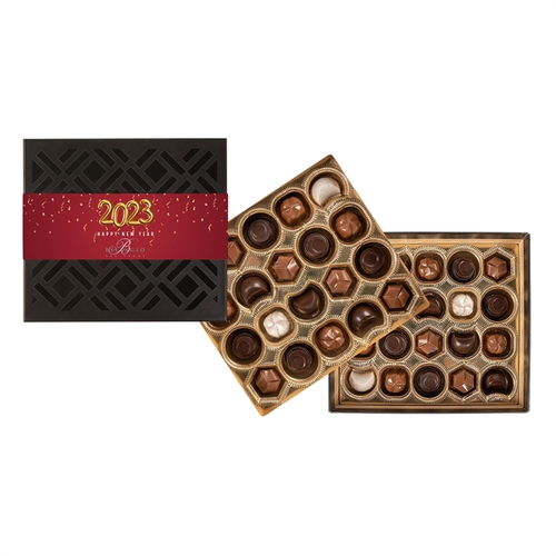 Main photo of Gourmet Chocolate Truffle Gift Box W/Full Color Band   40 Pc