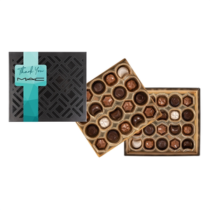 Photo of Gourmet Chocolate Truffles Gift Box W/ Square Band   40 Pc