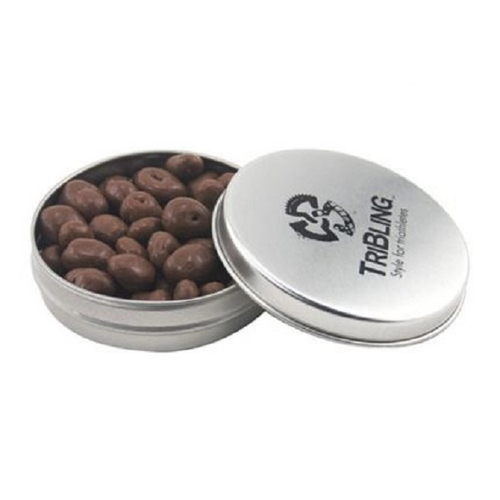 Main photo of Round Tin With Chocolate Raisins
