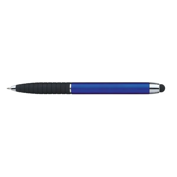 Blue/Black Ink color option for Metallic Cool Grip Stylus Pen