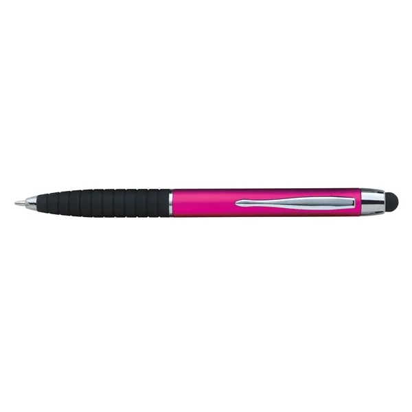 Pink/Black Ink color option for Metallic Cool Grip Stylus Pen