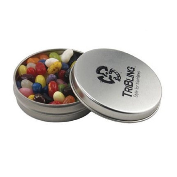 Silver color option for Round Tin With Jelly Bellies