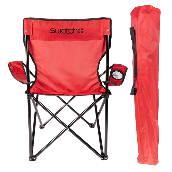 Red color option for Folding Chair With Carrying Bag