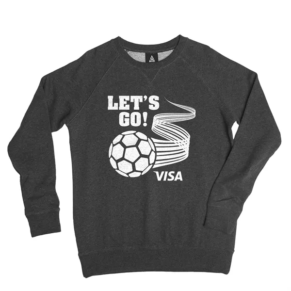 Charcoal color option for Soccer Ace Melange French Terry Crew Sweatshirt