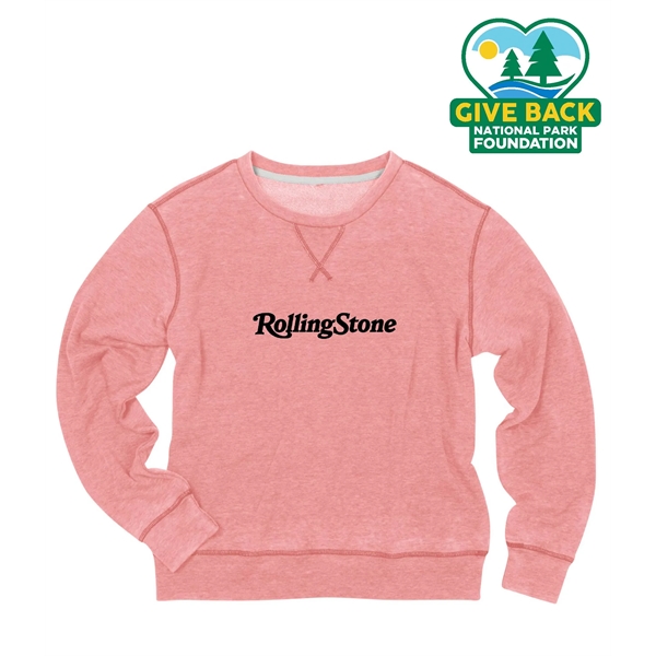Antique Rose color option for Ace Ladies Burnout Wash Sweatshirt