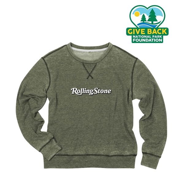 Army color option for Ace Ladies Burnout Wash Sweatshirt