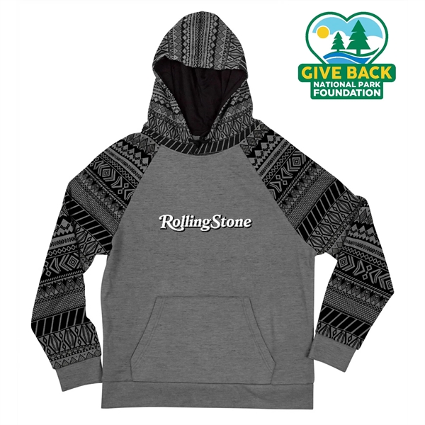 Urban Gray color option for Ace Adult Pattern Blocked Cotton Hoodie