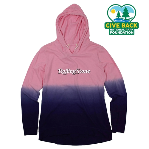 Main photo of Ace Ladies Ombre Long Sleeve Hooded T Shirt