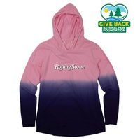 Ace Ladies Ombre Long Sleeve Hooded T Shirt