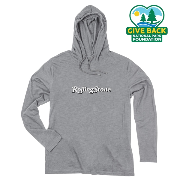 Dove Grey color option for Ace Adult Long Sleeve Slub Hooded T Shirt
