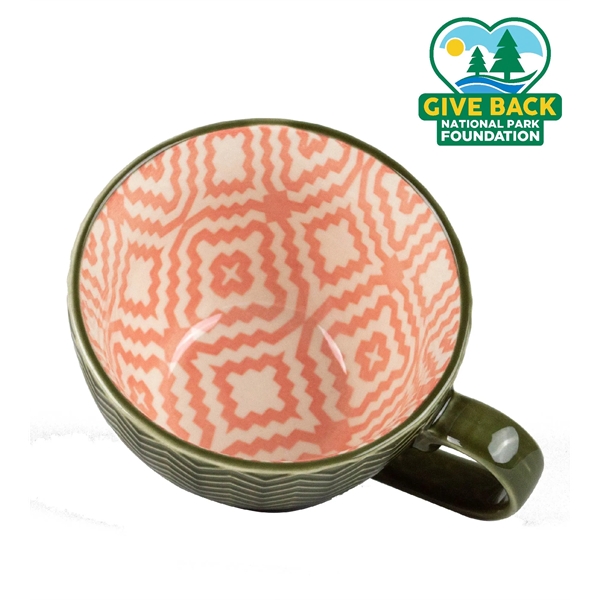 Olive color option for Ace Pattern Mix Stoneware Mug