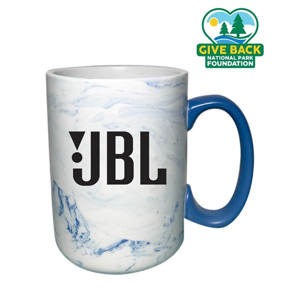 Blue color option for Ace Matte Marble Stoneware Mug