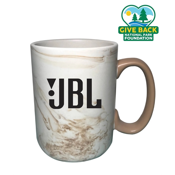 Tan color option for Ace Matte Marble Stoneware Mug