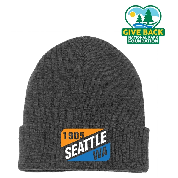Grey Heather color option for Ace Cuffed Knit Beanie
