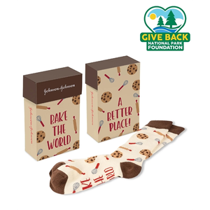Photo of Ace Baking Themed Socks In Custom Flip Top Box