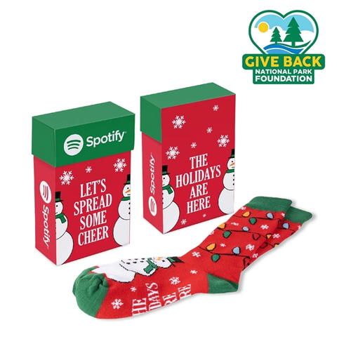Photo of Ace Holiday Themed Socks In Flip Top Box