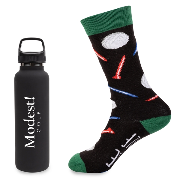 Black color option for Less Work, More Golf Satin Tumbler Gift Set