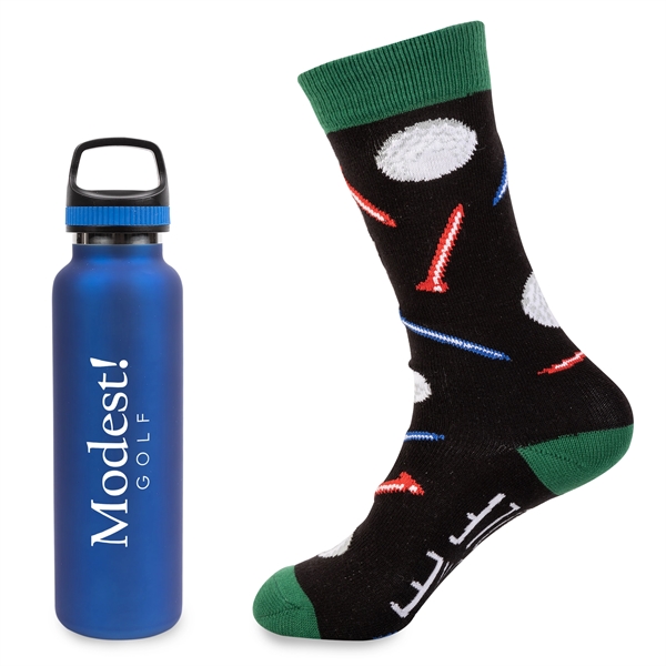 Navy Blue color option for Less Work, More Golf Satin Tumbler Gift Set