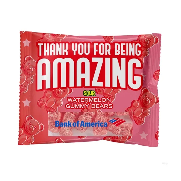 Pink color option for Candy By Color 2 Oz. Full Color Digibag With Gummy Bears