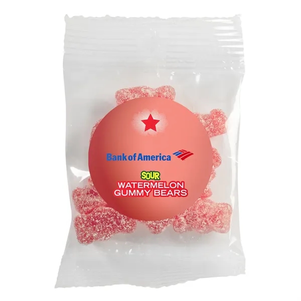 Pink color option for Candy By Color 1 Oz. Goody Bag With Gummy Bears