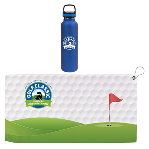 Photo of Hole In One Insulated Vacuum Bottle & Golf Towel Gift Set