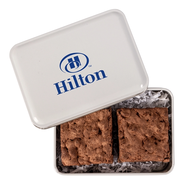 White color option for Fresh Beginnings 2 Fudge Brownies In Tin