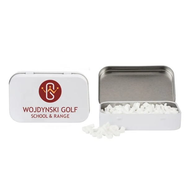 White color option for Rectangular Tin With Golf Club Shaped Mints