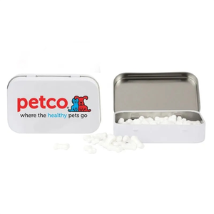 Photo of Rectangular Tin With Bone Shaped Mints