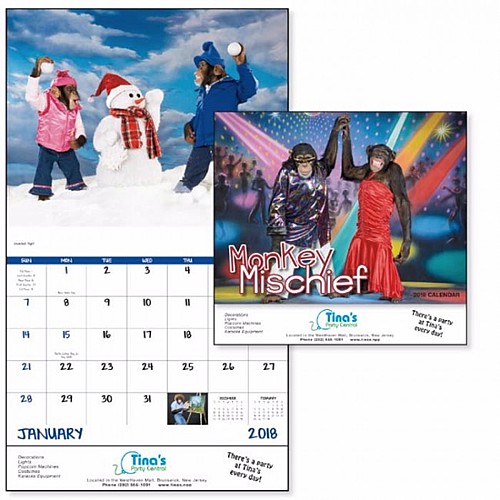 Photo of Monkey Mischief Stapled Calendar