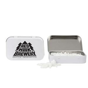 Photo of Rectangular Tin With Bottle Shaped Mints