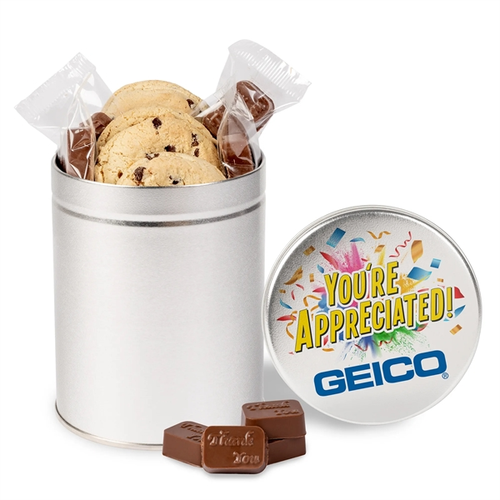 Main photo of Molded Chocolate And Chocolate Chip Cookie Tin Ii
