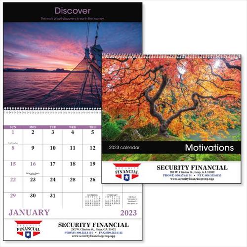 Photo of Motivations Spiral Calendar