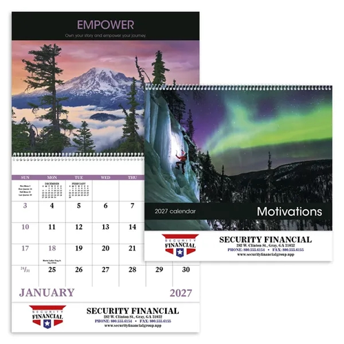 Photo of Motivations Spiral Calendar