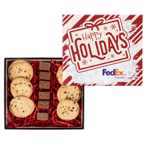 Photo of Chocolate Chip Cookies And Molded Chocolates In Gift Box