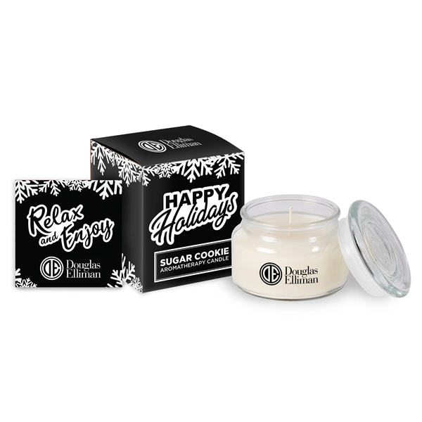 Black color option for 8oz. Patio Jar Glass Candle In Soft Touch Gift Box