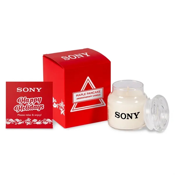 Red color option for Aromatherapy Candle Jar W/ Glass Lid In Soft Touch Gift Box