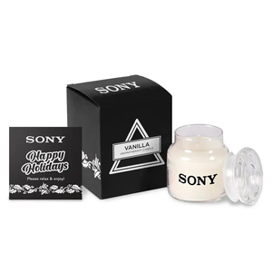 Photo of Aromatherapy Candle Jar W/ Glass Lid In Soft Touch Gift Box