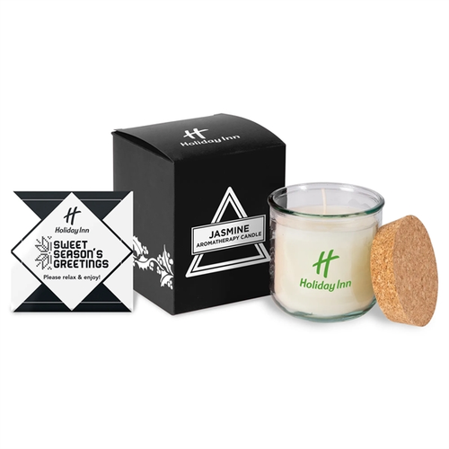 Main photo of Recycled Glass Aromatherapy Candle With Cork Lid