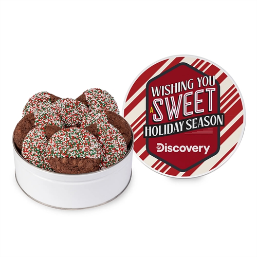 Main photo of Decadent Chocolate French Sable Non Pareil Cookie Gift Tin