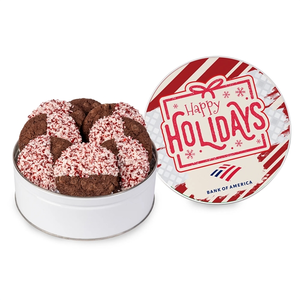 Photo of Crushed Peppermint Chocolate French Sable Cookie In Gift Tin